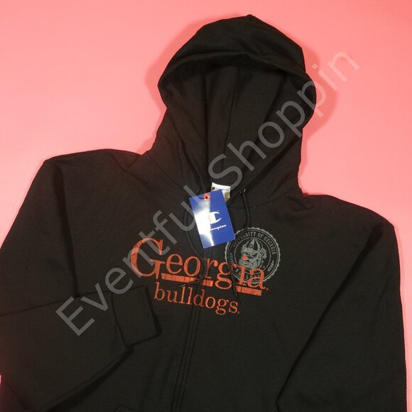 Champion Other - Champion Georgia Bulldogs Full Zip Hoodie Jacket in Black Size Large